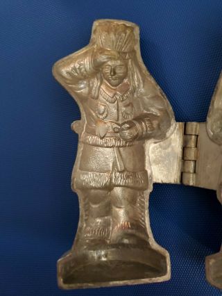 Indian Chief Pewter Ice Cream Mold 458 D & S Copd 1895