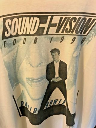 David Bowie Sound & Vision 1990 Tour T - Shirt Vintage