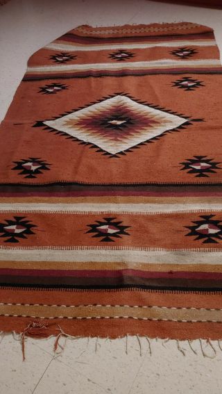 Mid 20s.  Authentic Lg.  Hand - Woven Wool Rug