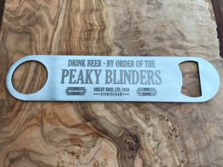 Peaky Blinder Bar Blade Opener plus Birthday Card and Beer Mat 2