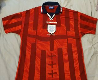 England 1997 1998 Away Shirt Size Large Retro Vintage Umbro