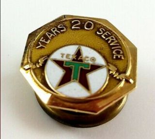Vintage 14k Gold Texaco 20yr Service Award Pin Oil&gas Petroleum Pin