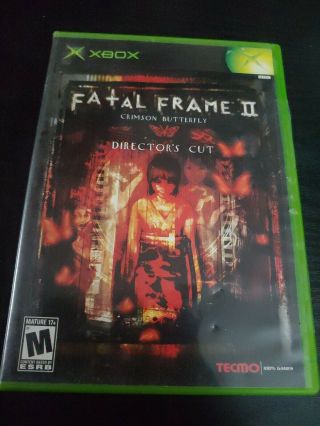 Vintage Microsoft Xbox Fatal Frame Ii 2 The Crimson Butterfly Director 