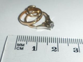 9ct Gold Vintage Wedding And Engagement Ring Charm Dublin C1969