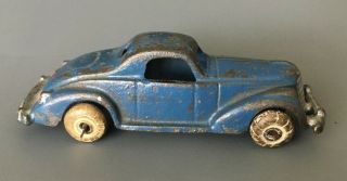 Arcade? Hubley? Kilgore? - Cast Iron Blue Coupe Car White Wheels