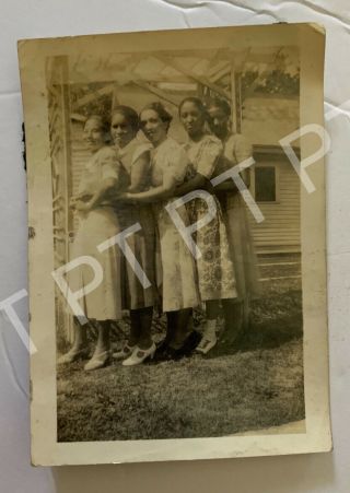 Vintage Snapshot Photo African American Women Well - Dressed Sorority Pose 1930s 2