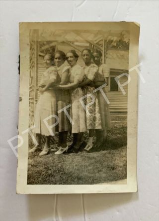 Vintage Snapshot Photo African American Women Well - Dressed Sorority Pose 1930s 4