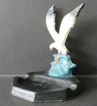 Cast Iron Seagull Ashtray And Bottle Opener - Old