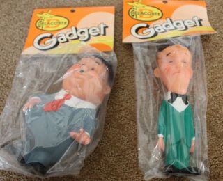 Delacoste Gadget Laurel & Hardy Stan And Ollie Larry Harmon Pictures.  Rubber Toy