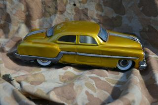 Vintage Tin Gold Hudson Tin Toy Friction Car Japan