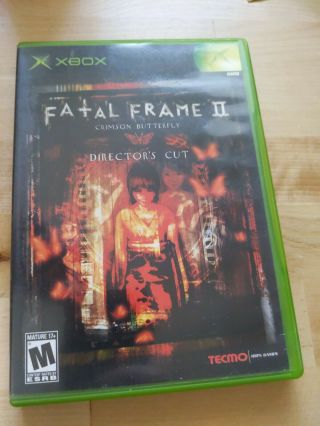 Vintage Microsoft Xbox Fatal Frame Ii 2 The Crimson Butterfly Director 