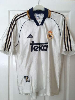 Real Madrid Vintage Home Shirt Adidas 1999/2000 3 Roberto Carlos Camiseta