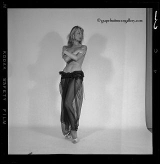 Vintage Bunny Yeager 1960s Camera Negative Topless Blonde Studio Body Study 2