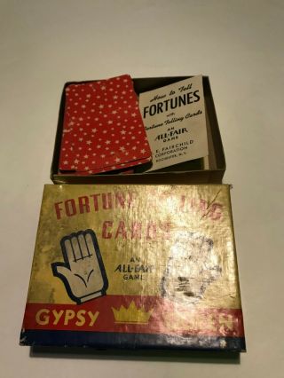 Vintage Fortune Telling Card Game Gypsy Queen Complete By All Fair