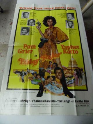 1975 Friday Foster Blackploitation One Sheet Movie Poster Pam Grier Vintage Orig
