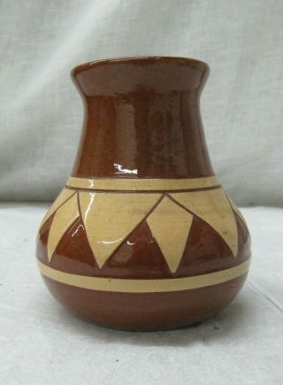 Pine Ridge Sioux Art Pottery South Dakota Clay Vase Cup Signed Bernice Talbot
