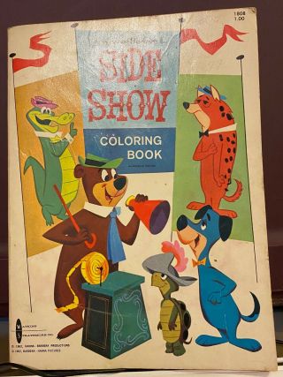 Vintage Hanna - Barbera Side Show Coloring Book - 1962