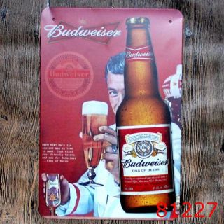 Metal Tin Sign Budweiser Beer Bar Pub Vintage Retro Poster Cafe Art
