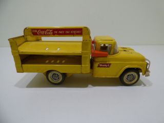 Rare Yellow Buddy L Coke Coca Cola Tin Pickup Truck Vintage