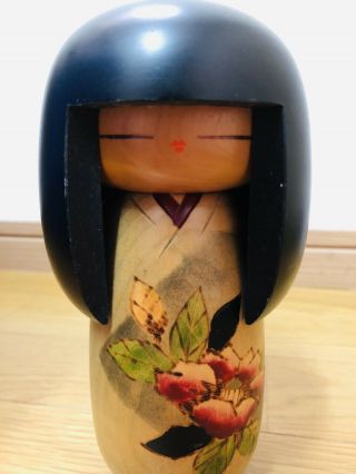 Kokeshi Japanese Doll Vintage Antique Japan Ishimura Okappa Tsubaki Wood
