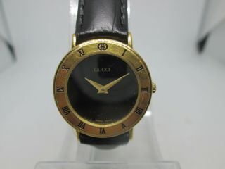 Vintage Gucci 3000.  2.  L Goldplated Quartz Ladies Watch