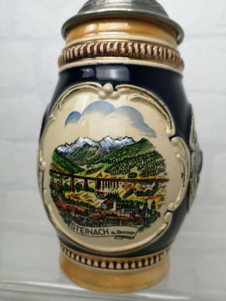 Old Vintage German Lidded Beer Mug 8 