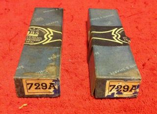 Pair Vintage Brown & Sharpe Hole Attachment 729a Dial Test Indicator Shank Box