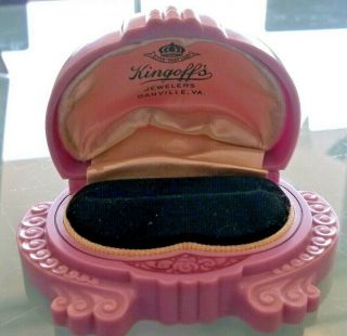 Vintage Celluloid Plastic Lavender Color Ring Presentation Box Pretty