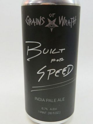 Craft Beer Can: Grains Of Wrath Brewery Built For Speed Ipa Camas,  Washington
