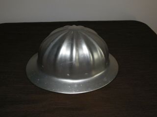 Vintage Superlite Silver Metal Adjustable Construction Hard Hat