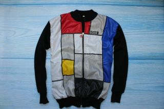 Sms Santini Look Vintage 1980s Wool Cycling Jacket Man Size L
