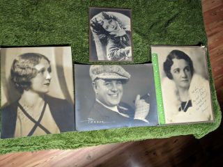 Early Movie Star Photos From Estate " Autographed " 1920 