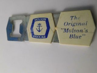 Molson Stock Ale Vintage Beer Bottle Opener The Blue Anchor Logo