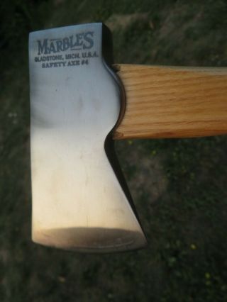 MARBLES Arms Safety AXE HATCHET No.  4 Gladstone,  Mich USA PRISTINE Minty 2