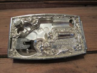 Vintage 1959 Remington Derringer 1867 Belt Buckle Pop Out Cap Gun Mattel Shell