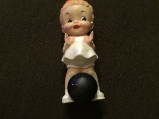 Vintage Alan Jay Carolyte Bowling Girl Doll Squeak Toy