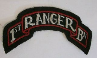Vtg World War Ii Army Infantry 1st Ranger Battalion Patch Early Wool Cut Edge