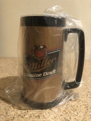 Vintage Miller Draft Beer Mug Thermo Insulated Cup