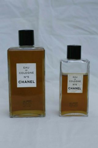 Vintage Authentic Chanel No 5 Eau De Cologne Splash Full 8fl 75 4 Fl 2 Bottles