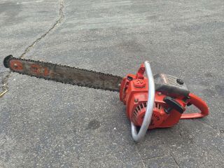 Vintage Homelite Xl Automatic Chainsaw.  Running