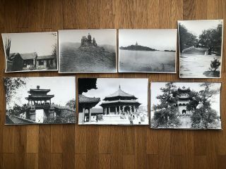 7 X China Old Photo San Hai Pagoda Arch Pavillion Peking 1913