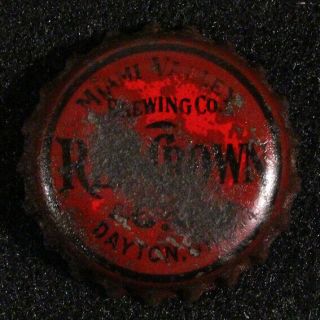 Red Crown Tonic Prohibition Era Cork Beer Bottle Cap Miami Valley Dayton Ohio Oh