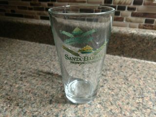 Pint Glass Santa Barbara Brewing Brewery Company Beer Bar Drink