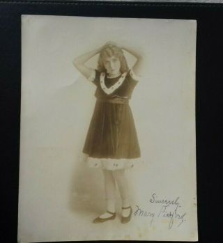 Mary Pickford 1920s Fred Hartsook 9 X 7 Promotional Photo Glamour Pose