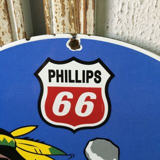 Vintage Porcelain Phillips 66 Gasoline Sign Gas Oil Service Station 2