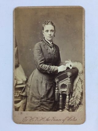 Victorian Carte De Visite Cdv: Lady: Turner: London " To Hrh The Prince Of Wales "