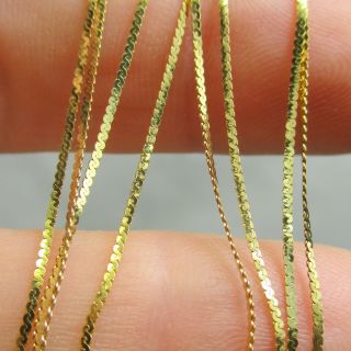 Vintage Estate 14k Yellow Gold Chain Necklace - 22 Inches Long - 1.  4 Grams