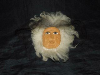 Tanana Alaska Native Athabaskan Indian Mask Carved Wood Roving Eyes Adam John