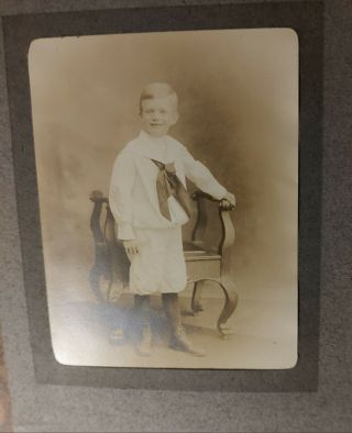 Early 1900 ' s Photo Album With 25 Photos Of Young Boy A Clark Shinenson the Third 2