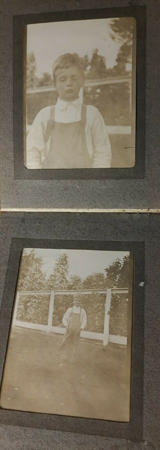 Early 1900 ' s Photo Album With 25 Photos Of Young Boy A Clark Shinenson the Third 4